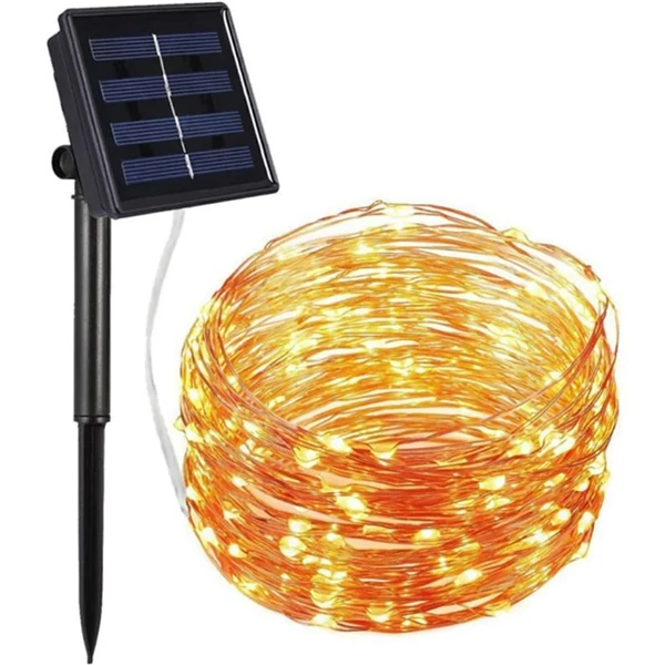 Ally Solar Güneş Enerjili Dış Bahçe Aydınlatma Su Geçirmez Led 10M - Sarı