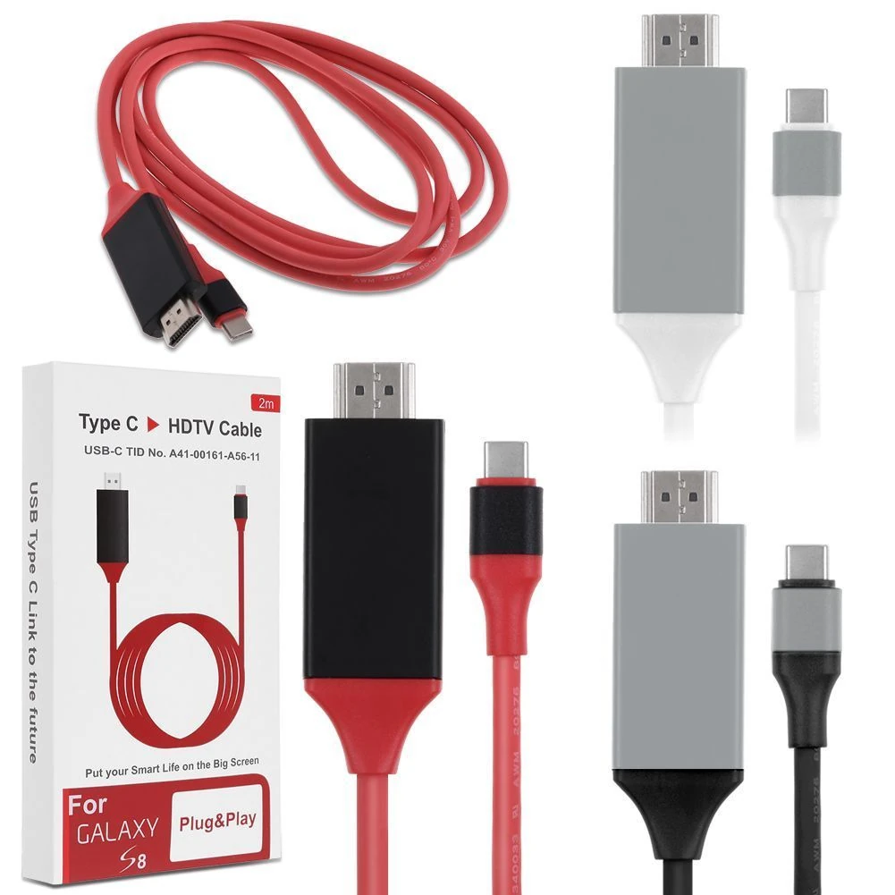 Usb 3.1 Type-C Hdtv Hdmı 4k 30hz Uhd Kablo 2m - Gri