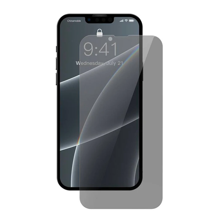 Baseus iPhone 13 Mini Privacy Hayalet Cam Ekran Koruyucu 2 Adet Set - Siyah