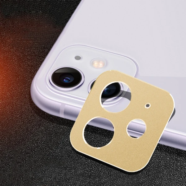 iPhone 11 6.1 3D Metal Kamera Koruyucu Metal Lens - Koyu Yeşil