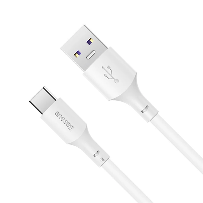 Baseus Simple Wisdom 100W USB to Type-C Hızlı Data Şarj Kablosu - Beyaz