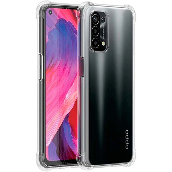 Oppo Reno A54 Kamera Korumalı Shockproof Darbe Emici Silikon Kılıf - Şeffaf 2