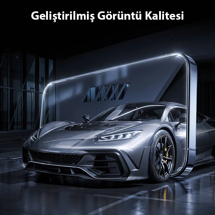 Baseus Crystalline iPhone 15 Pro Max Full Koruma Anti Mavi Işık Tempered Cam Ekran Koruyucu - Şeffaf 2