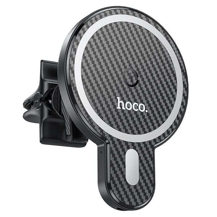 Hoco CA85 Araç Havalandırma Bölmesi 15W Kablosuz Hızlı Şarj Telefon Tutucu - Siyah