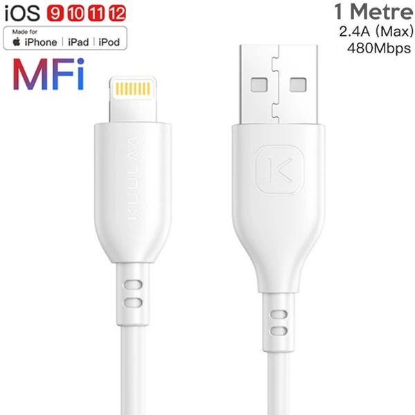 Kuulaa 1M MFI Sertifikalı İPhone Usb Şarj kablosu - Kırmızı