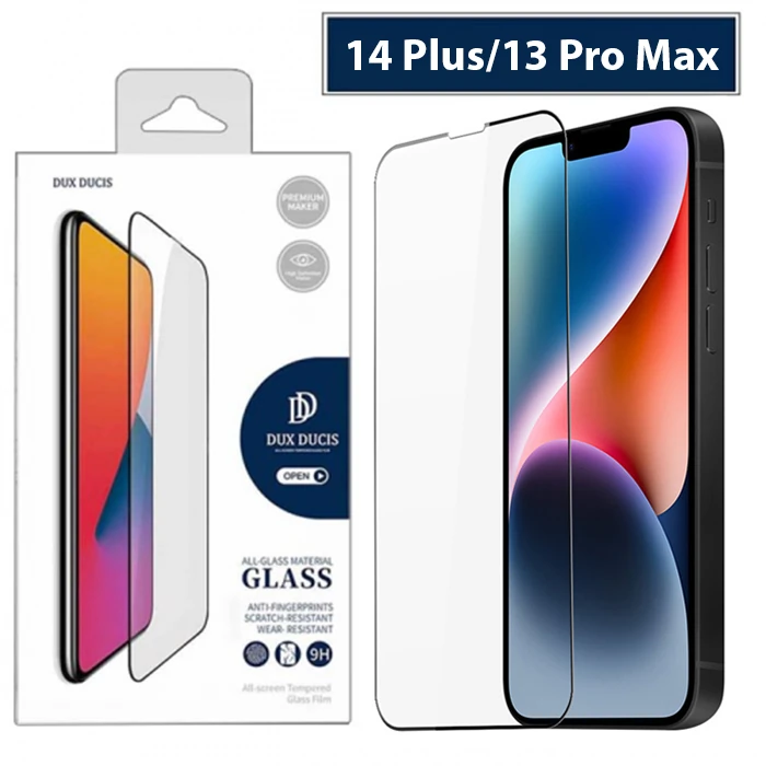 Dux Ducis iPhone 14 Plus/13 Pro Max 6.7 Full Kaplama Cam Ekran Koruyucu - Siyah
