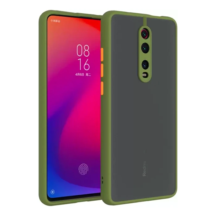 Xiaomi Redmi K20 - K20 Pro Kamera Korumalı Premium Silikon Kılıf - Asker Yeşili