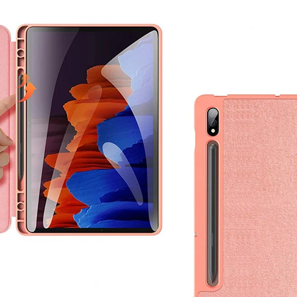 Dux Ducis Galaxy Tab S8 Plus (X800/X806) S7FE (T730/T736B) S7 Plus (T970/T976B) Kılıf Domo Series - Pembe