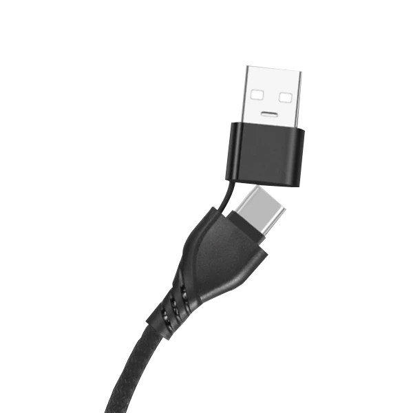 Ally 2in1 USB Type C To PD Kablosu+USB Kablo - Siyah