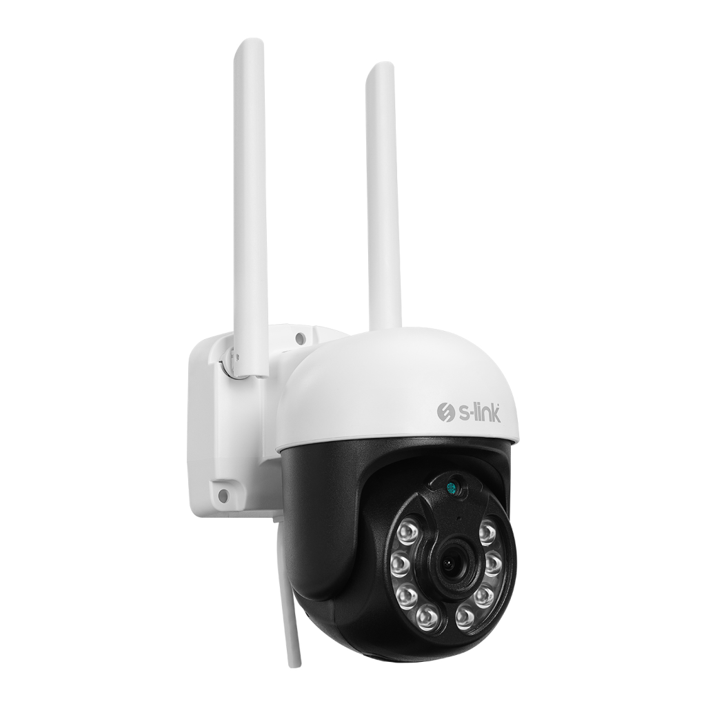 S-Link S-Lınk SL-PTZ01 Akıllı Güvenlik Kamerası WiFi 3Mpix 28mm Lens 25m. Gece Görüşü Hareket algılama İki Yönlü Ses Micro SD Kartlı Tuya Yazılım(1...