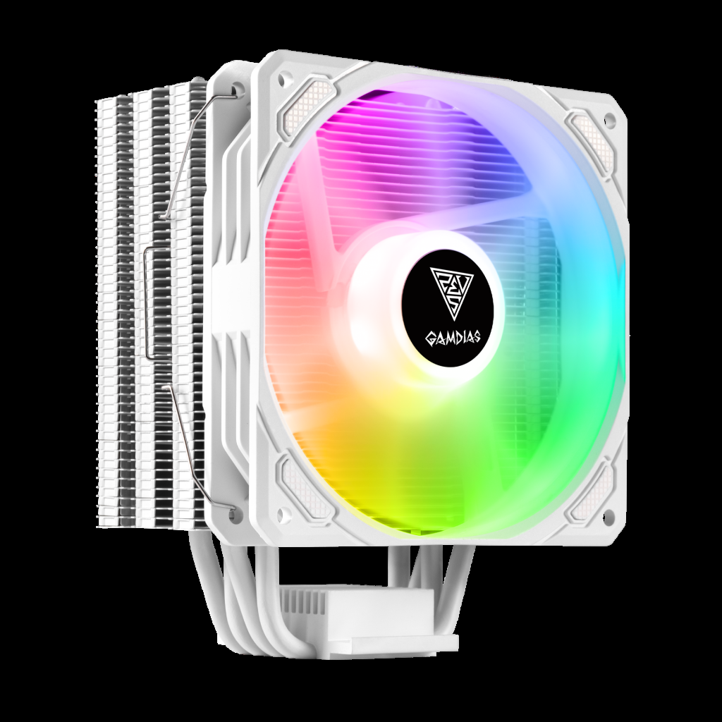 Gamdias Gamdıas Boreas E1-410 WH White Edition 120mm CPU Kule Tipi Hava Soğutma Doğrudan Temas Teknolojisine Sahip 4 adet Gelişmiş Bakır Isı Borusu...