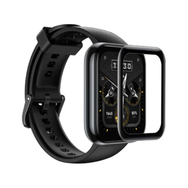 Oppo Realme Watch 2 Pro 3D Full Kaplama Ekran Koruyucu PET+Pmma - Siyah