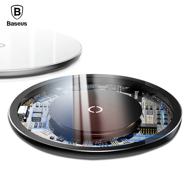 Baseus Simple Kristal 10W Qi Wireless Kablosuz Hızlı Şarj - Şeffaf 2