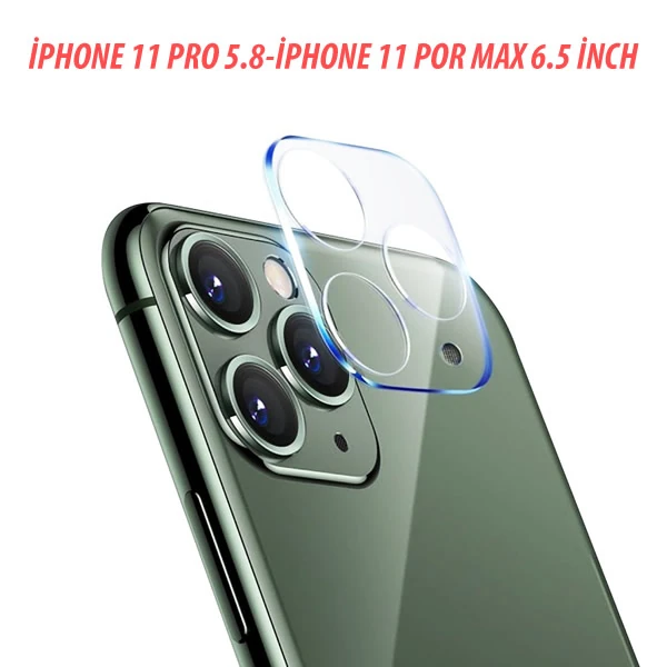 iPhone 11 Pro 11 Pro Max Full Tempered Kamera Koruyucu Kırılmaz Cam - Şeffaf 2