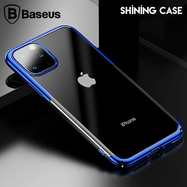 Baseus Shining Case İPhone 11 Pro 5.8 Ultra ince Silikon Kılıf - Mavi