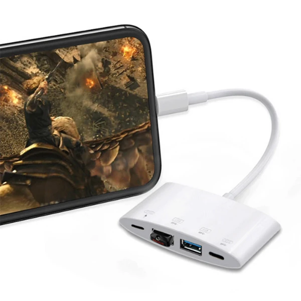 Ally NK-1040 4in1 İPhone Lightning To Usb Kamera Adaptörü - Beyaz