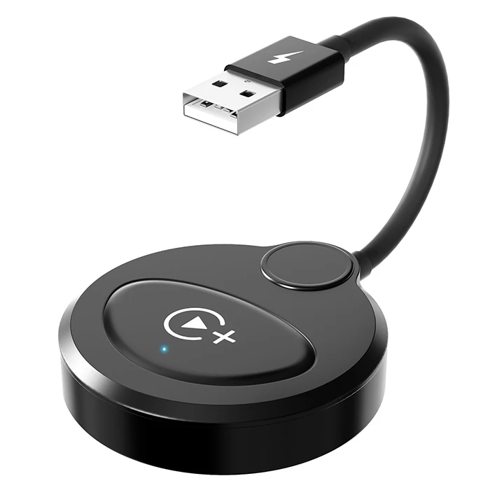 USB+Type-C Apple Kablosuz Wireless Carplay Adaptör Çevirici -Youtube Netflix Tiktok Video Yansıtıcı - Siyah