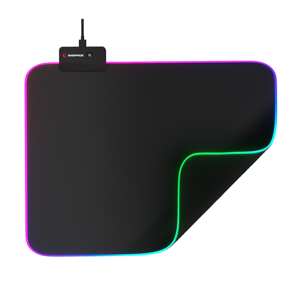 Rampage MP-23 Blıtz M RGB 252x328x3mm RGB Led Gaming Mouse PAD (Siyah)(1923)