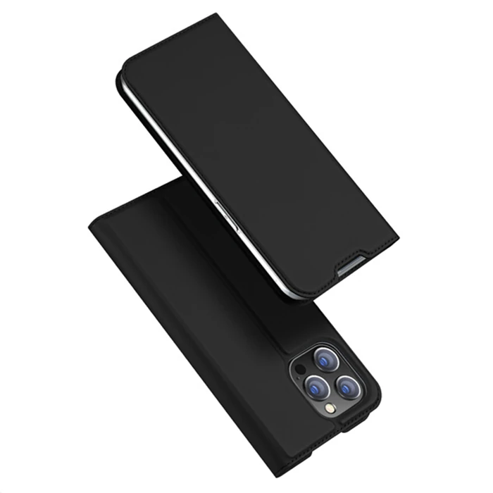 Dux Ducis iPhone 14 Pro 6.1 Kılıf Skin Pro Series Flip Cover Kapaklı Kılıf - Siyah