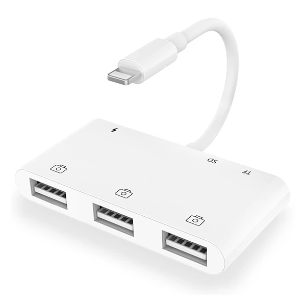 Ally İPhone Lightning To TfSd Card Reader Usb 3.Kamera Adaptörü - Beyaz