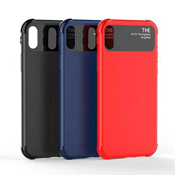 İphone X Xs 10 Fit Premium Silikon+ Cam Kılıf - Siyah