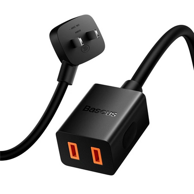 Baseus PowerCombo Mini Power Strip 1AC 10 m Güç Kablosu /EU + UK Fiş Adaptörleri Dahil