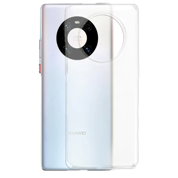 GOR Huawei Mate 40 Pro Kılıf Kamera Korumalı Şeffaf Silikon Kılıf - Şeffaf 2