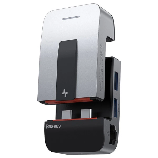 Baseus Armor Age 9in1 Type-C Çok Fonksiyonlu HUB Hdmı RJ45 USB 3.0 - Gri