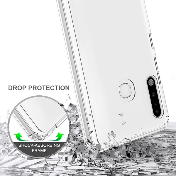 Ally SM Galaxy A70e Anti-Drop Darbe Emici Silikon kılıf Shockproof kılıf - Şeffaf 2