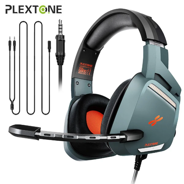 Plextone G800 3.5mm Teleskopik Kablolu Gaming Oyuncu Kulaklığı - Siyah