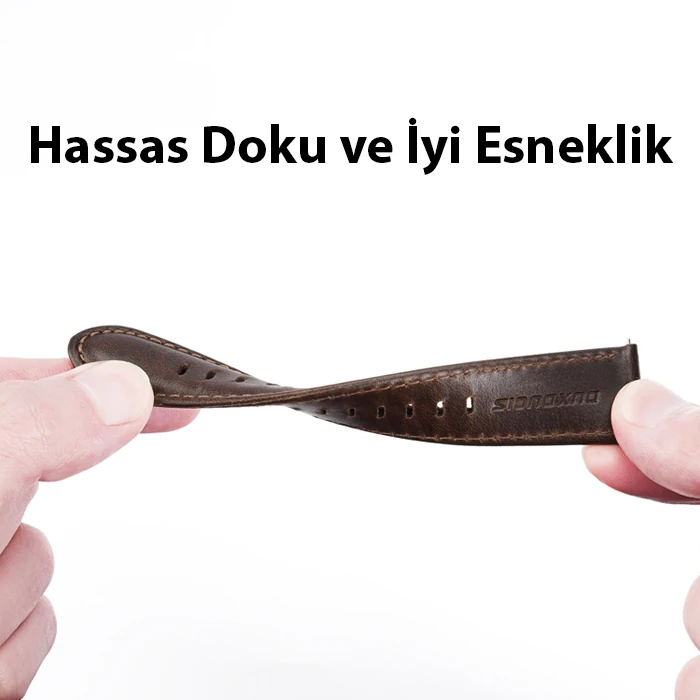 Dux Ducis Apple Watch 38/40/41MM için Business Deri Kayış Kordon - Koyu Kahverengi