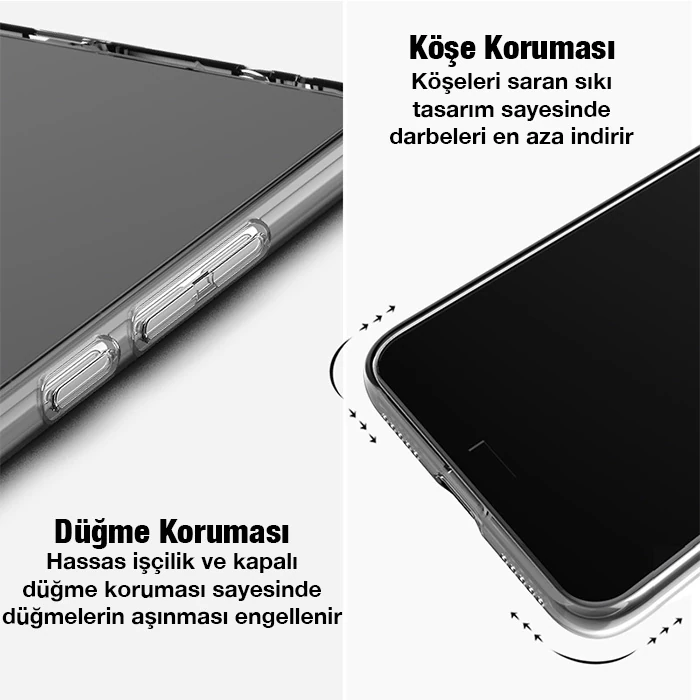 Ally SM Galaxy A53 5G Kılıf Kamera Korumalı Ultra İnce Şeffaf Silikon Kılıf - Şeffaf 2