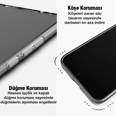 Ally SM Galaxy A53 5G Kılıf Kamera Korumalı Ultra İnce Şeffaf Silikon Kılıf