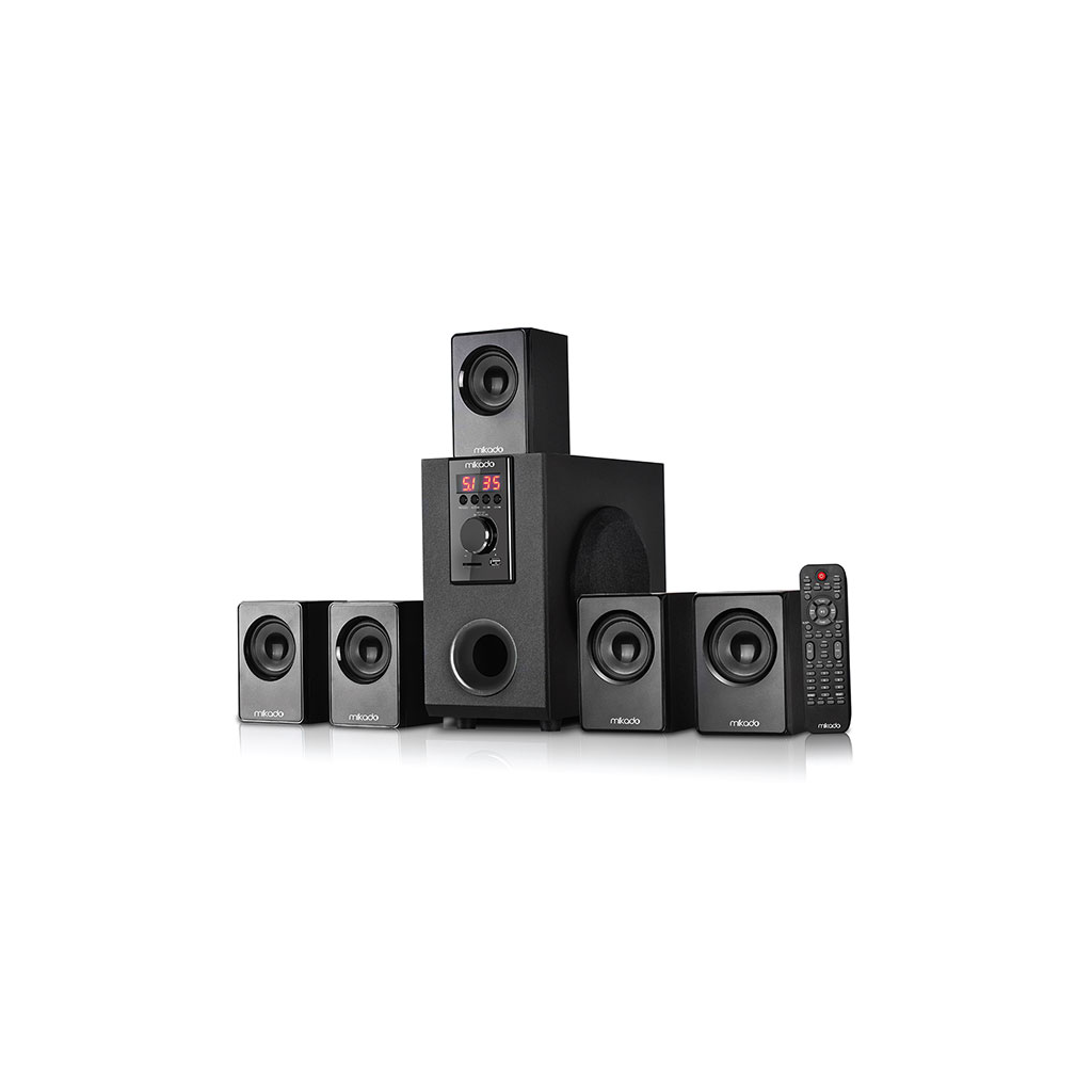 Mikado Mıkado MD-505 70W 5+1 Masaüstü FM/BT/SD/USB Siyah Kasa Speaker(1923)