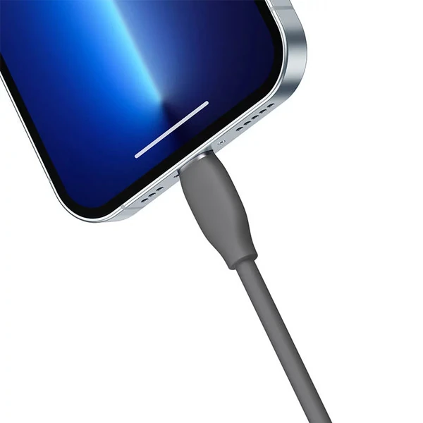 Baseus Jelly Liquid USB to iPhone Lightning 2.4A Hızlı Şarj Kablosu 1.2m - Siyah