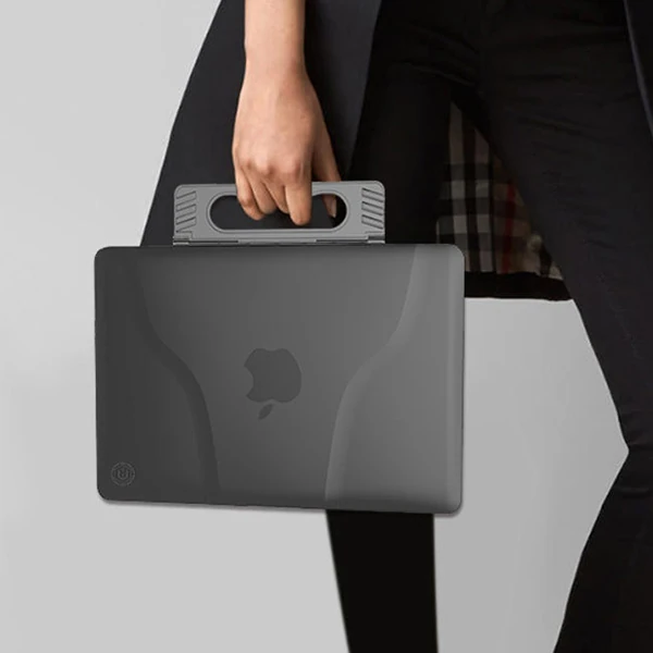 Ally Macbook Air 13A1466/1363 Portatif Alt Üst Kılıf+çanta - Gri