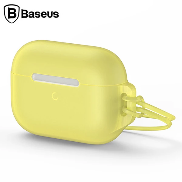 Baseus Let''s go Jelly Lanyard AirPods Pro Silica Gel Koruma Kılıfı - Sarı