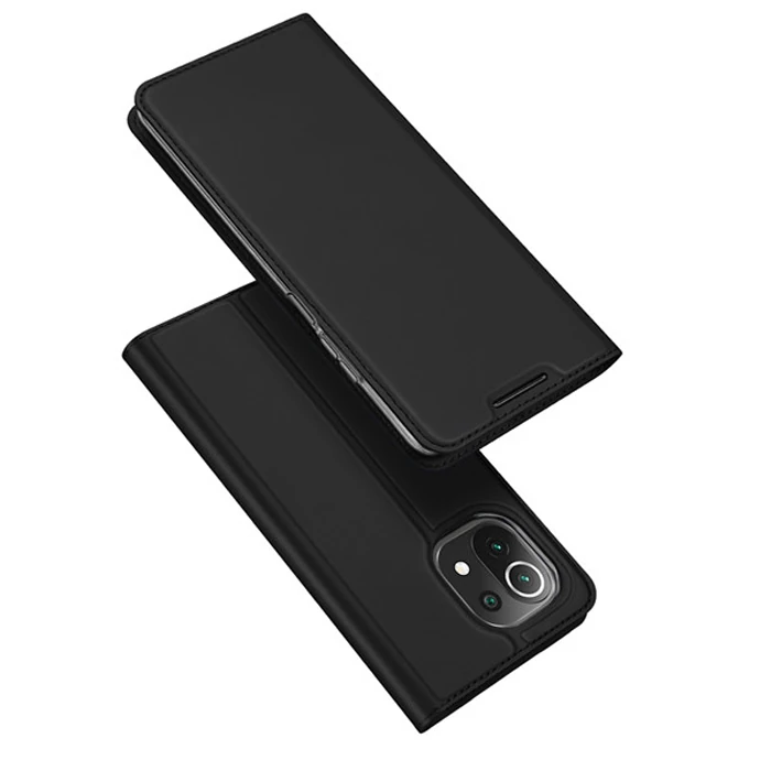 Dux Ducis Xiaomi Mi 11 Lite Kılıf Kapaklı Flip Cover Kılıf SkinPro Series - Siyah