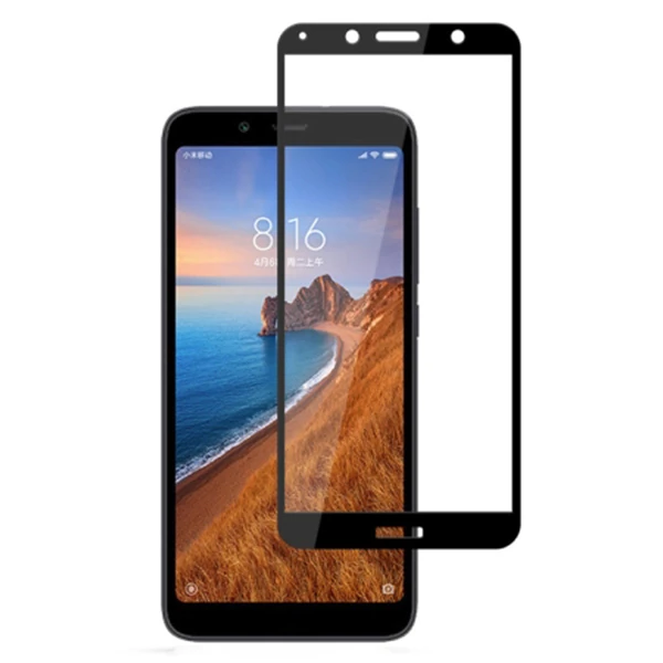 Xiaomi Redmi 7A 3D Full Kaplama Kırılmaz Cam Ekran Koruyucu - Siyah