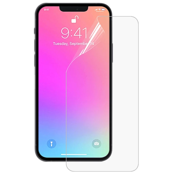iPhone 13 Mini 5.4 Full Kaplama Hidrojel Film Full Ekran Koruyucu - Şeffaf 2