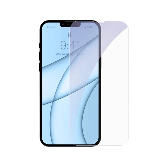 Baseus iPhone 13 Mini 0.3mm Göz Korumalı Full Cam Ekran Koruyucu 2 Adet Set - Şeffaf 2