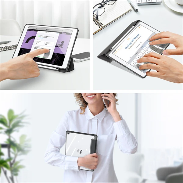 Dux Ducis iPad 7-8 -9 10.2 (201920202021) Kılıf Kalem Bölmeli Toby Series - Siyah