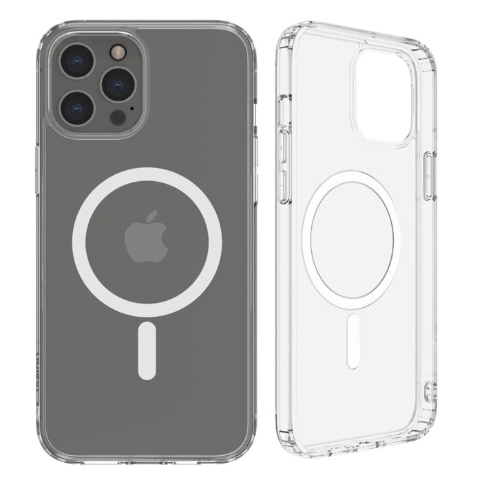 Ally iPhone 13 Pro Max Magsafe Uyumlu Manyetik Kılıf Silikon Kılıf - Şeffaf 2