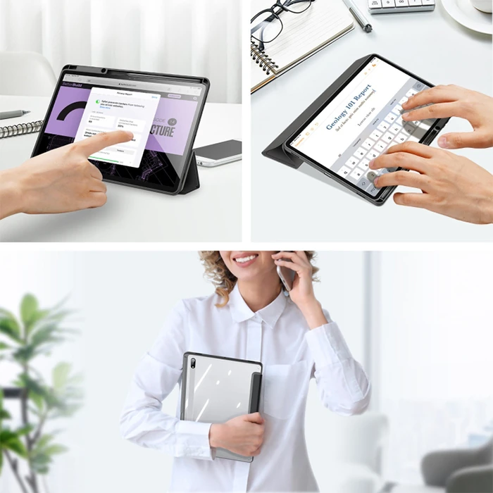 Dux Ducis SM Galaxy Tab S8-S7 Kılıf Toby Series Manyetik Kapaklı Kılıf (X700/X706)-(T870/T875/T876B) - Yeşil