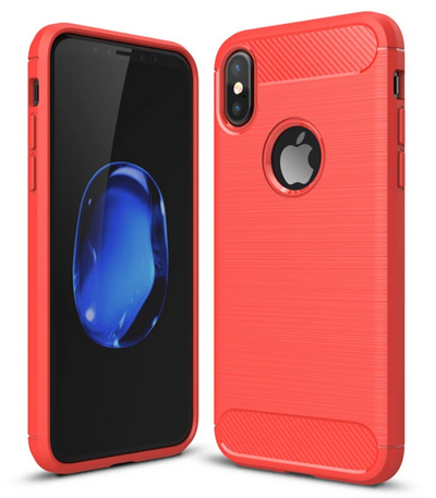 İphone XXS Dark Ultra Koruma Karbon Fiber Silikon Kılıf