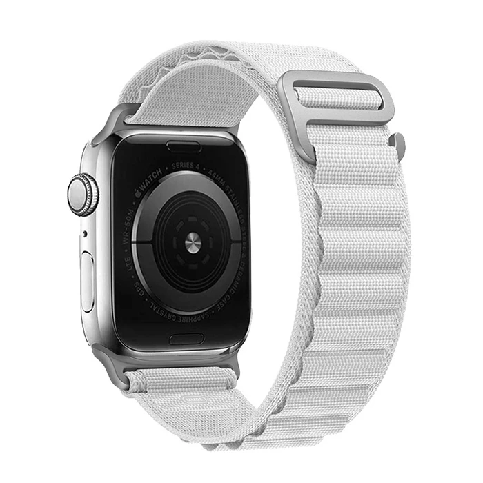 Ally Apple Watch 7-8 41mm 6-5-4 40mm Alpine Loop Kayış Kordon 3-2-1 38mm - Beyaz