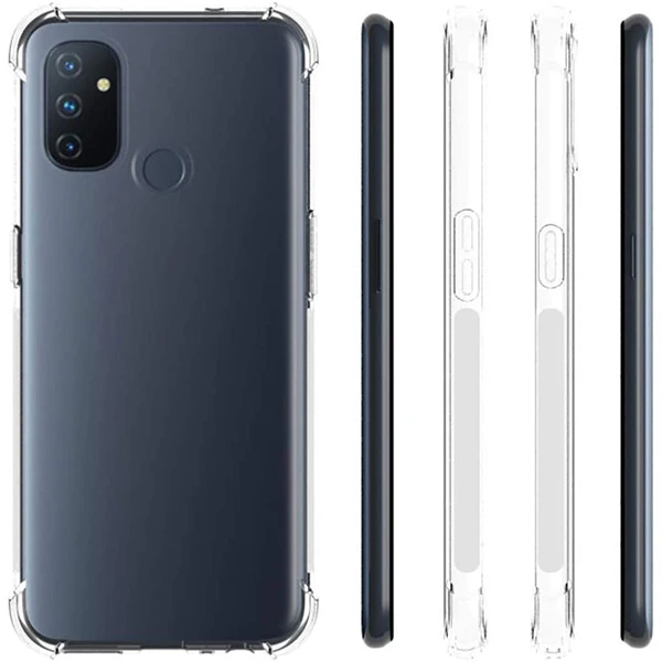 OnePlus Nord N100 Anti-Drop Silikon Kılıf Kamera Korumalı Şeffaf Silikon Kılıf - Şeffaf 2