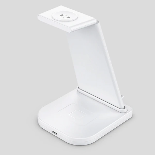 Ally 15W 3in1 Şarj Standı Wireless Kablosuz Şarj iPhone+iWatch+AirPods YM-UD21 - Beyaz