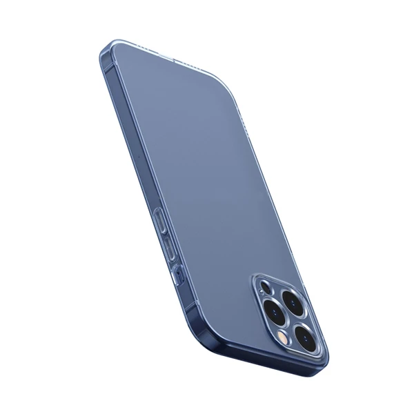 Baseus Simple Case İPhone 12 Pro Max 6.7 İnce Şeffaf Silikon Kılıf - Şeffaf 2