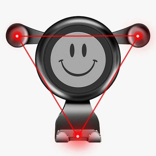 Ally R-054 Gravity Smile Universal Cep Telefonu Araç Tutucu - Siyah-Gri